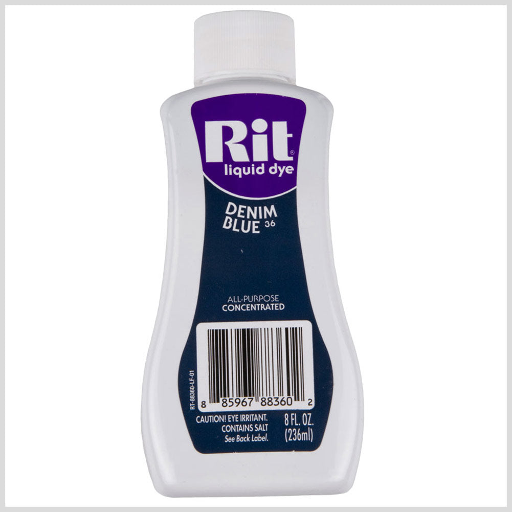 Rit All-Purpose Liquid Fabric Dye - Denim Blue - 8oz Bottle