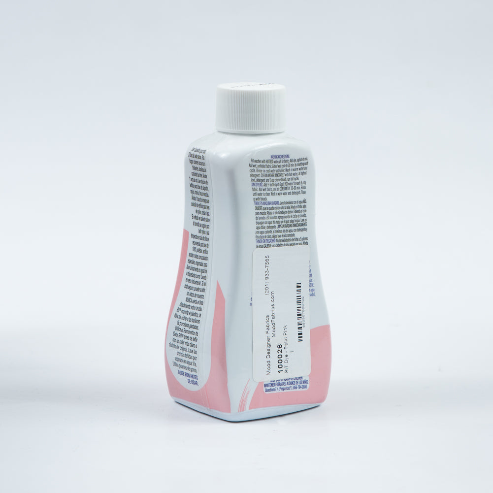 Rit All-Purpose Liquid Fabric Dye - Petal Pink - 8oz Bottle Detail