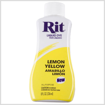 Rit All-Purpose Liquid Fabric Dye - Lemon Yellow - 8oz Bottle