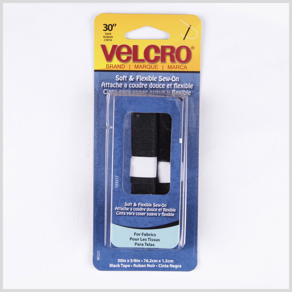 Black Sew On VELCRO&reg; Brand Fastener - 30" x .625"