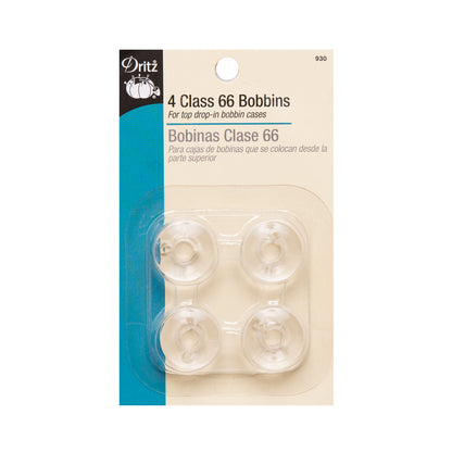 Dritz Class 66 Plastic Bobbins - 4ct