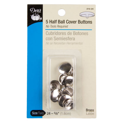 Dritz Half Ball Covered Buttons Size 24-5/8" - 5ct