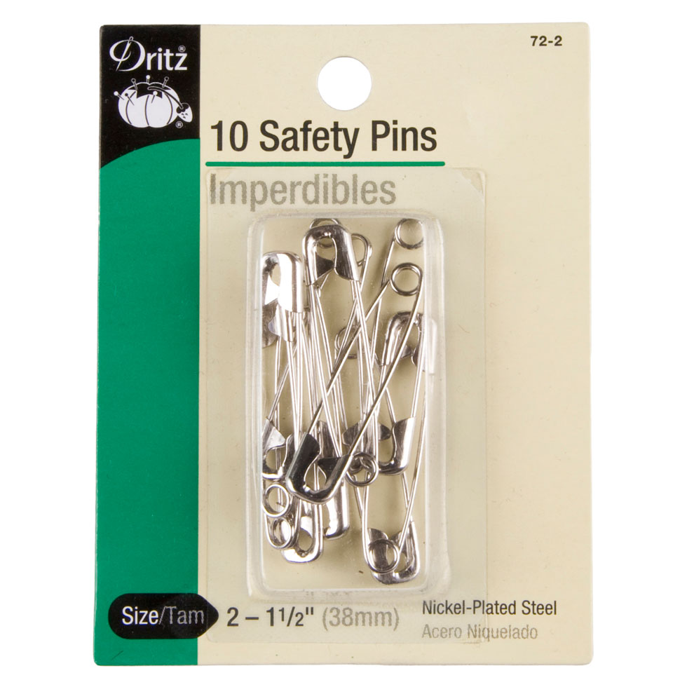 Dritz Safety Pins Size 2 -1 1/2" - 10ct