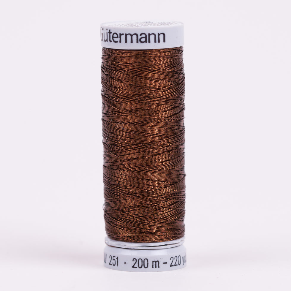 Gutermann Metallic Thread 200m - 2350 Rustic Brown