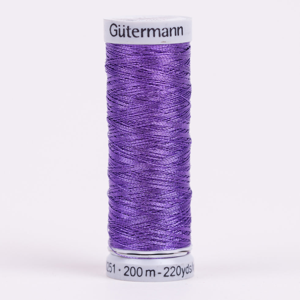 Gutermann Metallic Thread 200m - 571 Helio Purple