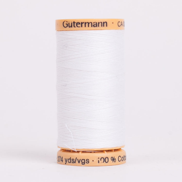 template--25130090922057__main-Gutermann Natural Cotton Thread 250m - 1006 White