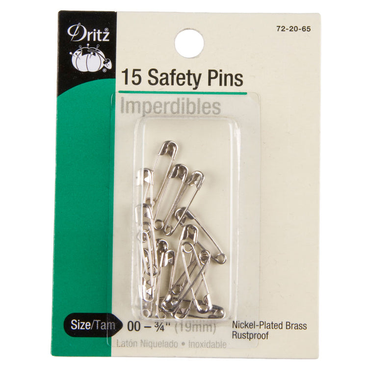 template--25130090922057__main-Dritz Safety Pins Size 00-3/4" - 15ct