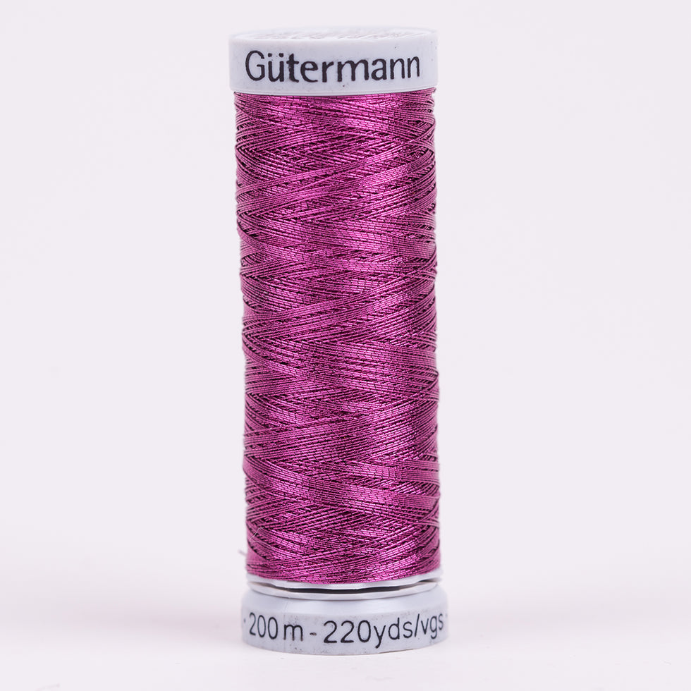 Gutermann Metallic Thread 200m - 5385 Fuchsia