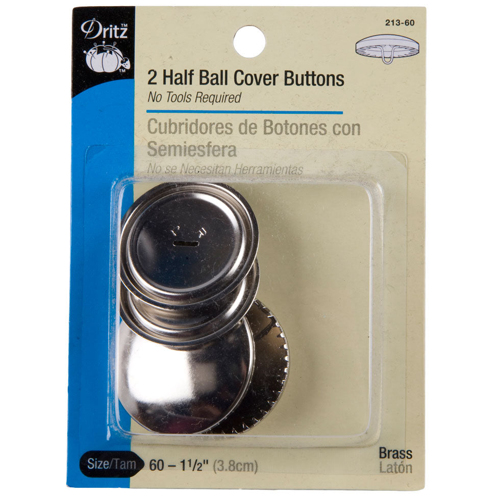 Dritz Half Ball Covered Buttons Size 60-1 1/2" - 2ct