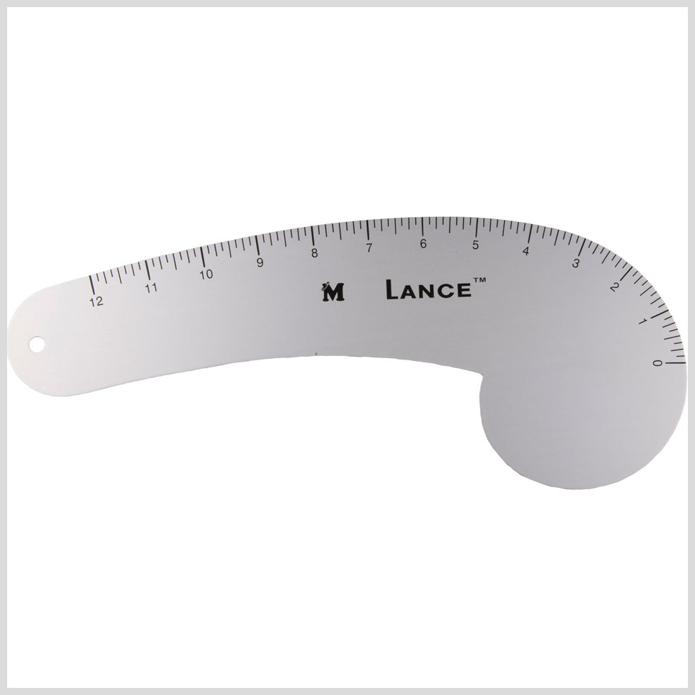 Lance French Curve - 12" Detail