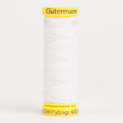 Gutermann Elastic Thread 10m - 5019 White