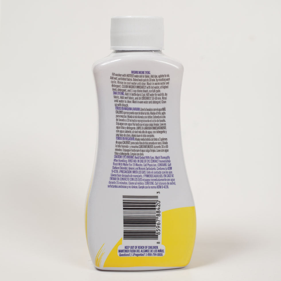 Rit All-Purpose Liquid Fabric Dye - Golden Yellow - 8oz Bottle Detail