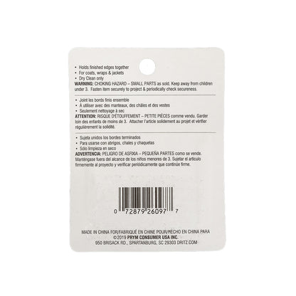 Dritz Black Covered Hook & Eyes - 2 Ct Detail