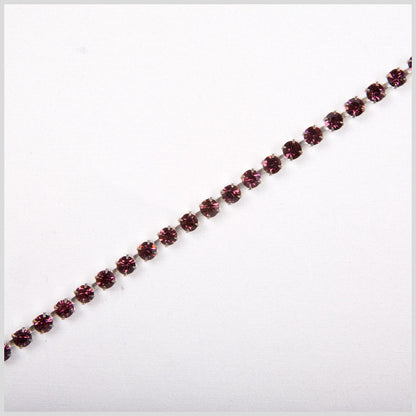 Amethyst/Silver Metal & Czech Rhinestone