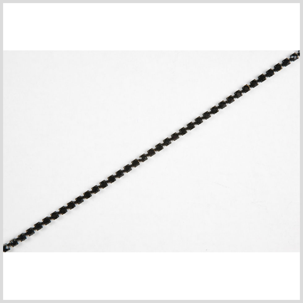 Jet Black Metal & Czech Rhinestone