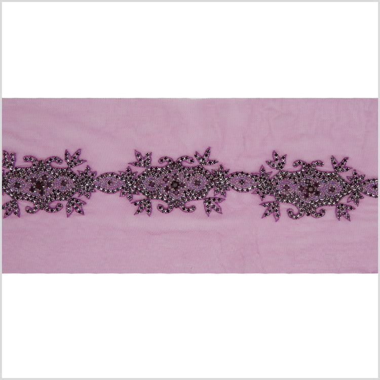 template--25130090922057__main-2.5" Purple Fancy Beaded Rhinestone Trim