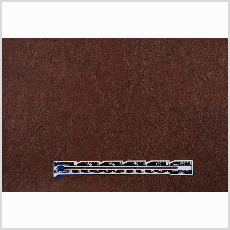 Cognac Solid Faux Leather - Full