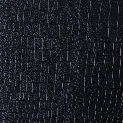 Black Embossed Faux Croc