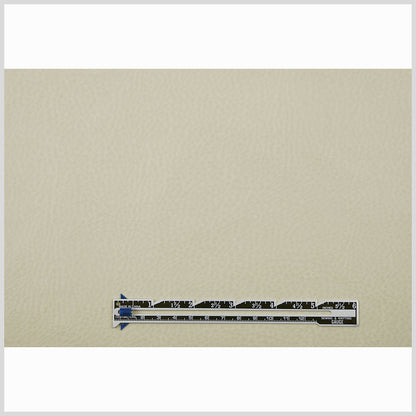 Beige Solid Pebbled Faux Leather Full