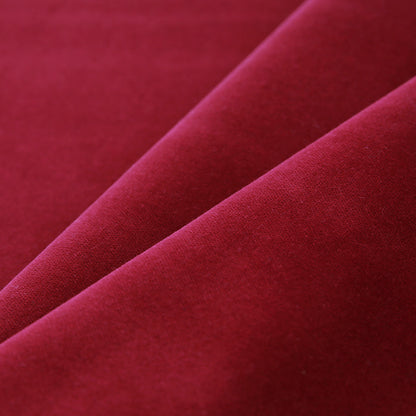 Crimson Solid Cotton Velvet - Folded