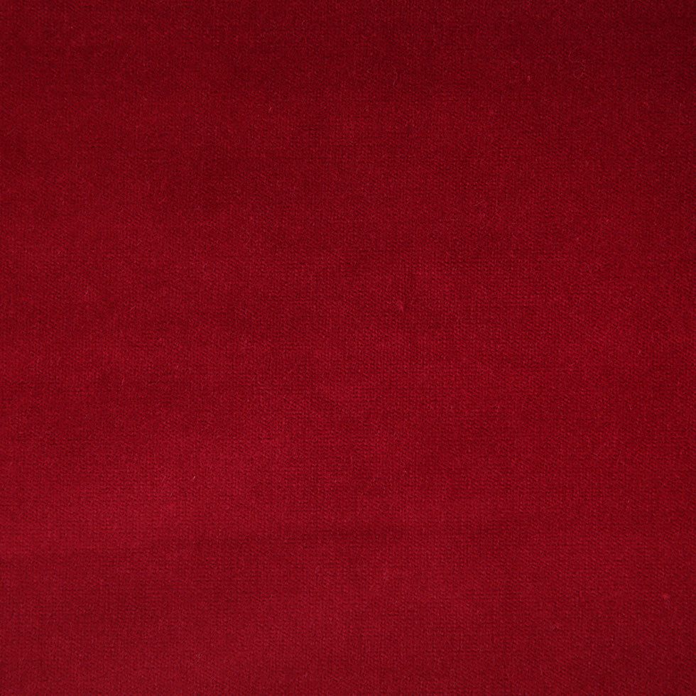 Crimson Solid Cotton Velvet - Detail