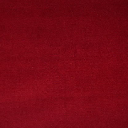 Crimson Solid Cotton Velvet - Detail