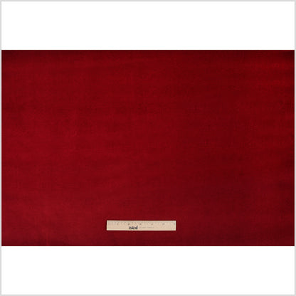 Crimson Solid Cotton Velvet - Full