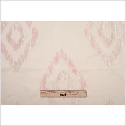 Reversible Pink/Pearl Geometric Polyester Satin Full