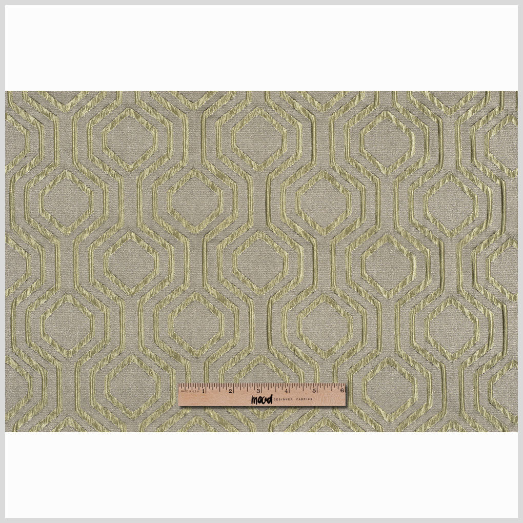 Beige Geometric Brocade Full