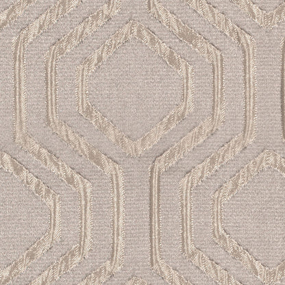 Ivory Geometric Brocade - Detail