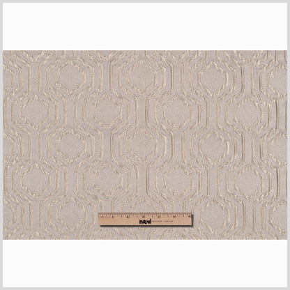 Ivory Geometric Brocade - Full