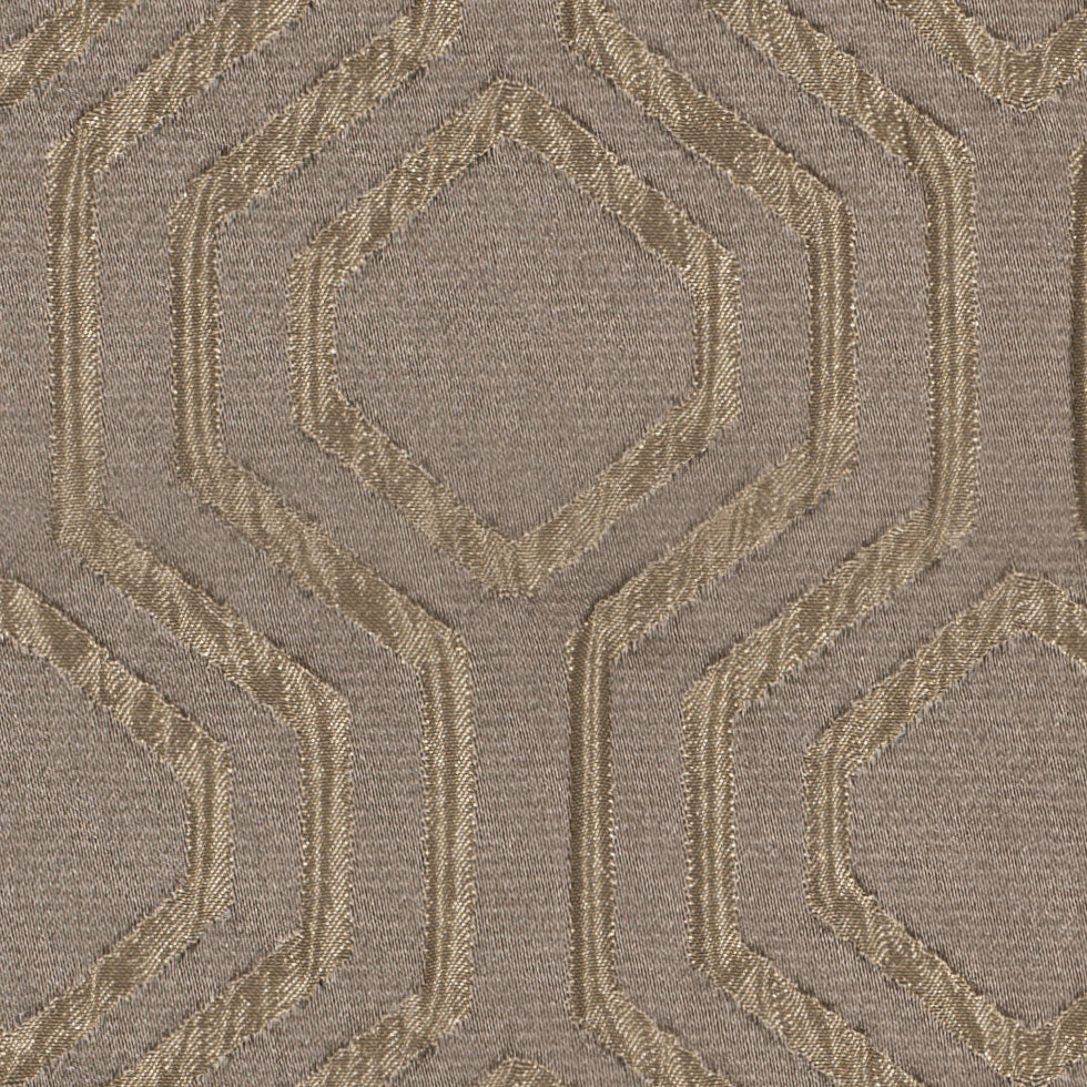 Taupe Geometric Brocade Detail