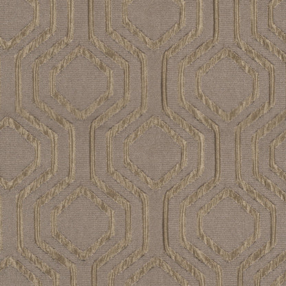 Taupe Geometric Brocade
