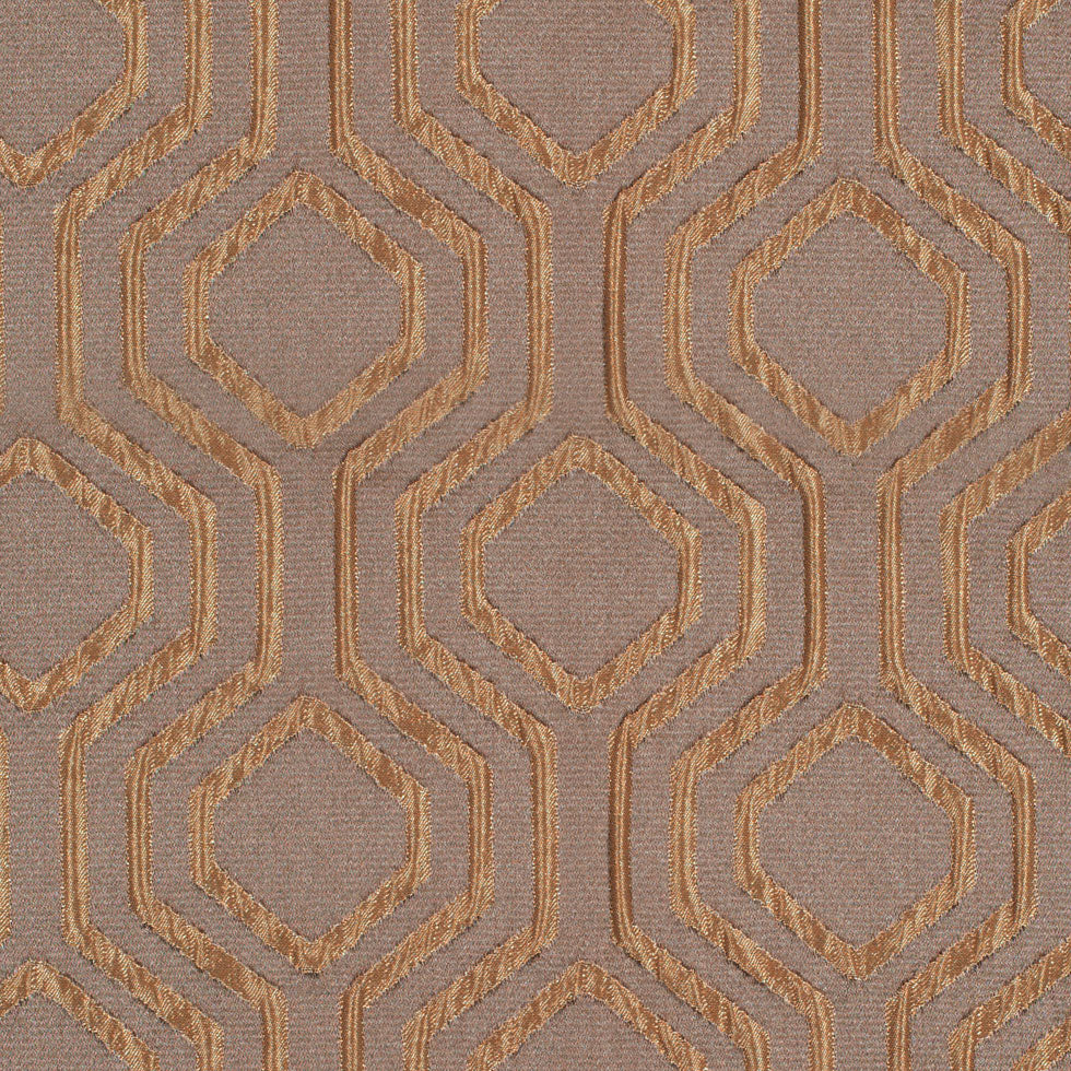 Taupe Geometric Brocade