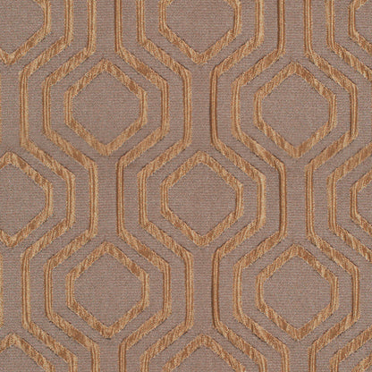 Taupe Geometric Brocade