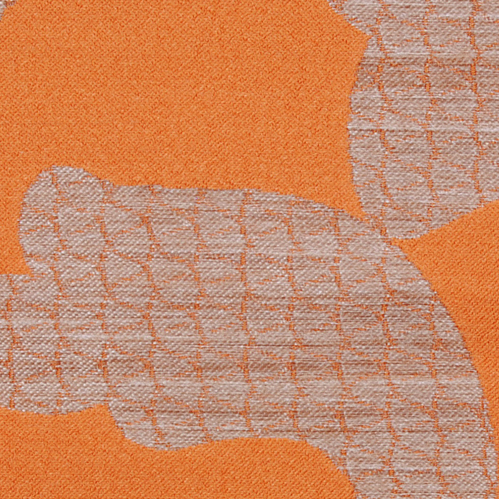 Pumpkin Damask Floral Poly - Detail