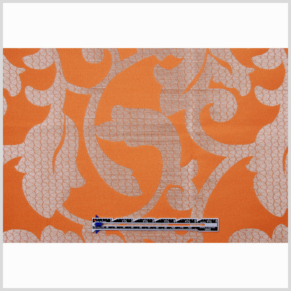 Pumpkin Damask Floral Poly - Full
