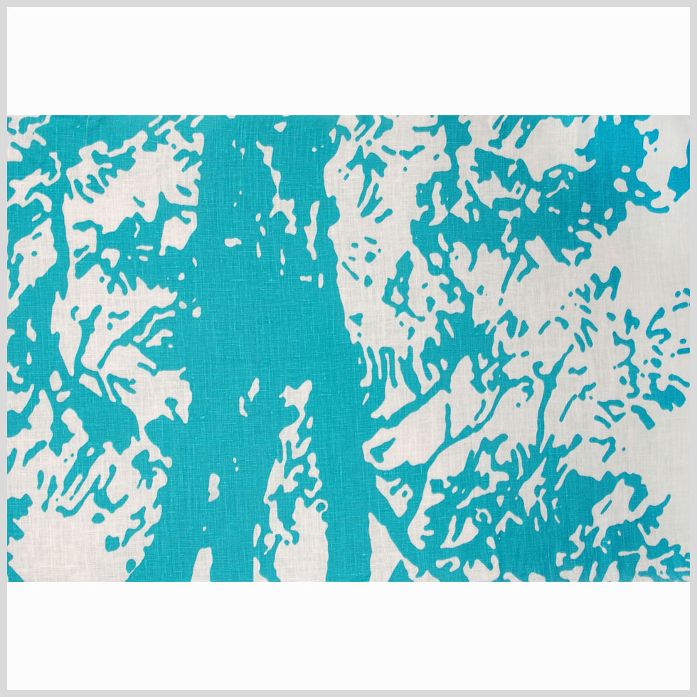 Aqua Print Modern Linen - Full