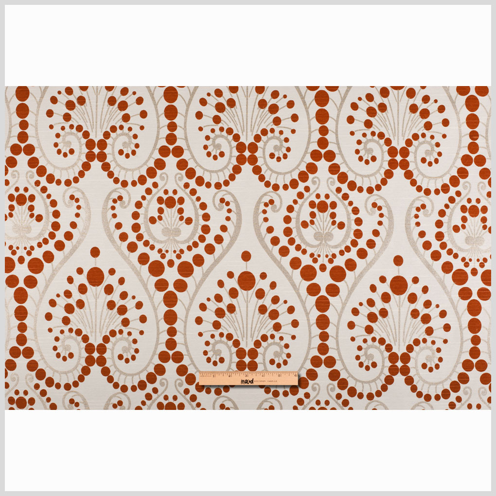 Orange Swirls Cotton Blend - Full