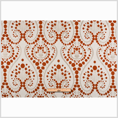 Orange Swirls Cotton Blend - Full