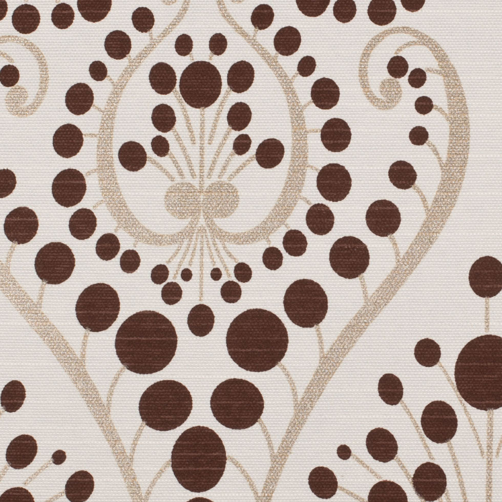 Brown Swirls Cotton Blend Detail
