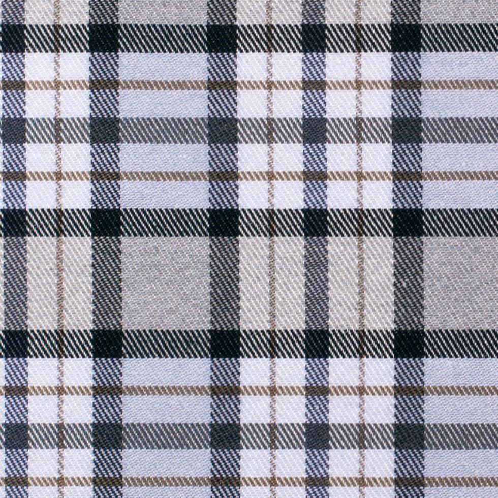 Gray Plaid Cotton Blend Detail