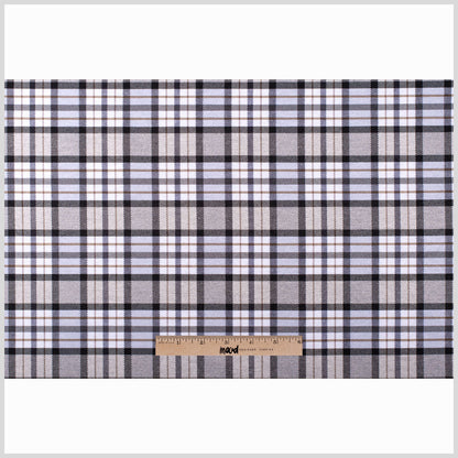 Gray Plaid Cotton Blend Full