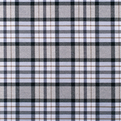 Gray Plaid Cotton Blend