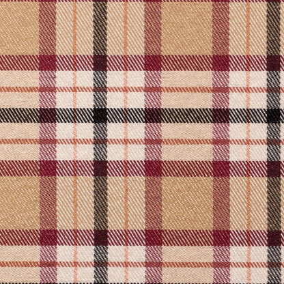 Beige Plaid Cotton Blend - Detail