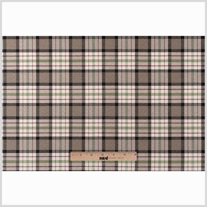 Brown Plaid Cotton Blend Full