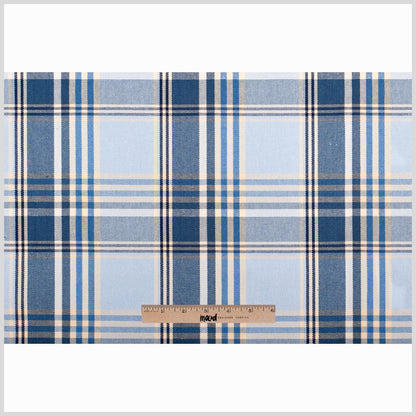 Blue Plaid Cotton Blend - Full