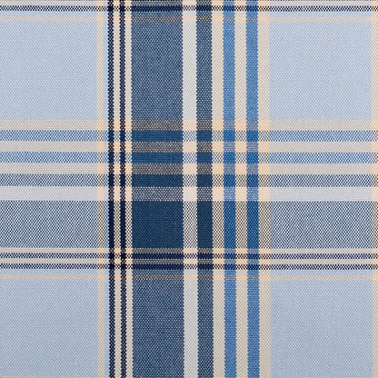 Blue Plaid Cotton Blend