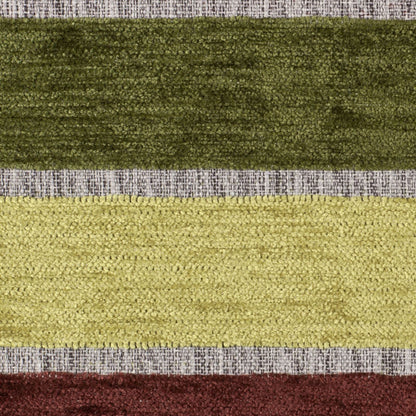 Green Stripes Chenille Detail