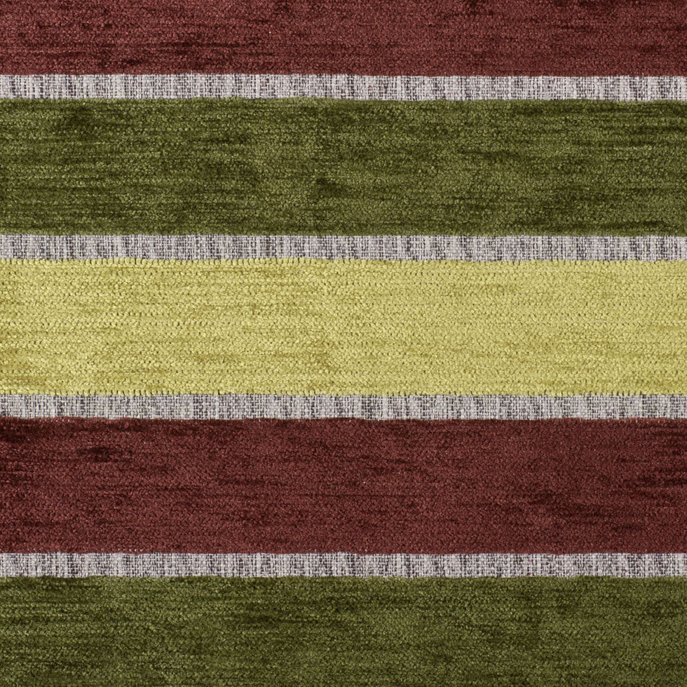 Green Stripes Chenille